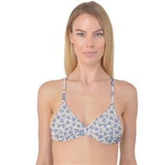 Glass Polka Circle Blue Reversible Tri Bikini Top by Mariart