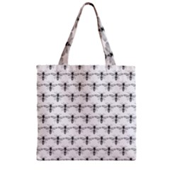 Bee Wasp Sting Zipper Grocery Tote Bag by Mariart