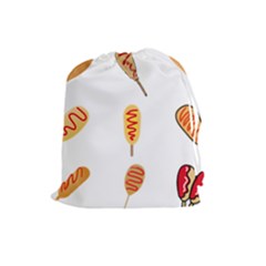 Hot Dog Buns Sate Sauce Bread Drawstring Pouches (large) 