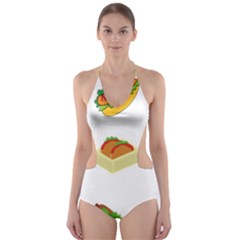 Hot Dog Buns Sauce Bread Cut-out One Piece Swimsuit