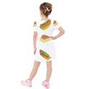 Hot Dog Buns Sauce Bread Kids  Short Sleeve Velvet Dress View2