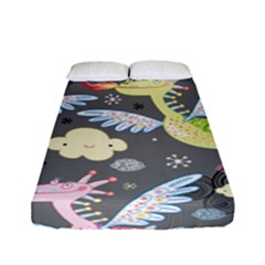 Dragonfly Animals Dragom Monster Fair Cloud Circle Polka Fitted Sheet (full/ Double Size) by Mariart