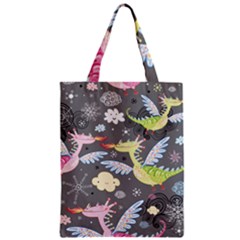 Dragonfly Animals Dragom Monster Fair Cloud Circle Polka Zipper Classic Tote Bag by Mariart