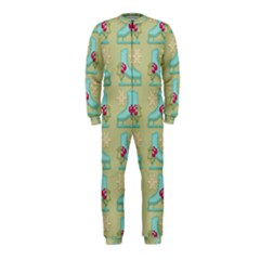 Ice Skates Background Christmas Onepiece Jumpsuit (kids) by Mariart