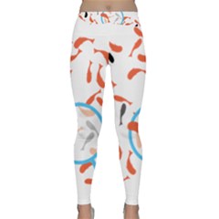 Illustrain Goldfish Fish Swim Pool Classic Yoga Leggings by Mariart