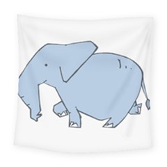 Illustrain Elephant Animals Square Tapestry (large)