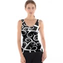 Koru Vector Background Black Tank Top View1