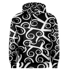 Koru Vector Background Black Men s Pullover Hoodie