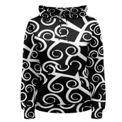 Koru Vector Background Black Women s Pullover Hoodie by Mariart