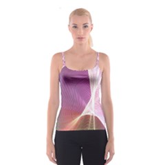 Light Means Net Pink Rainbow Waves Wave Chevron Spaghetti Strap Top by Mariart