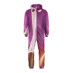 Light Means Net Pink Rainbow Waves Wave Chevron Hooded Jumpsuit (kids)