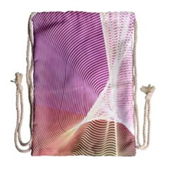 Light Means Net Pink Rainbow Waves Wave Chevron Drawstring Bag (large) by Mariart