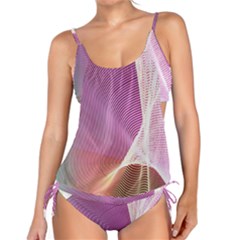 Light Means Net Pink Rainbow Waves Wave Chevron Tankini by Mariart