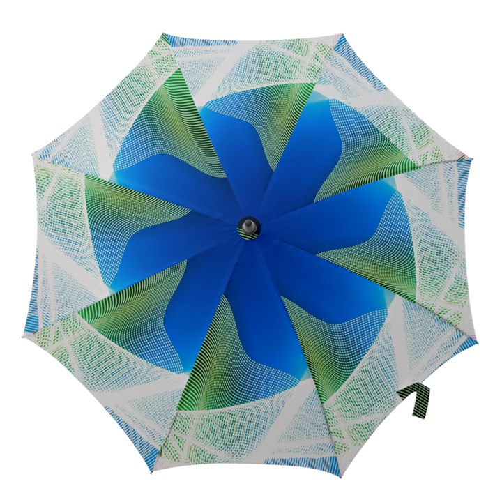 Light Means Net Pink Rainbow Waves Wave Chevron Green Blue Hook Handle Umbrellas (Small)