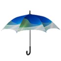 Light Means Net Pink Rainbow Waves Wave Chevron Green Blue Hook Handle Umbrellas (Small) View3