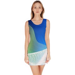 Light Means Net Pink Rainbow Waves Wave Chevron Green Blue Sleeveless Bodycon Dress by Mariart