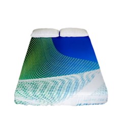 Light Means Net Pink Rainbow Waves Wave Chevron Green Blue Fitted Sheet (full/ Double Size) by Mariart