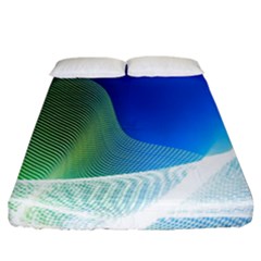 Light Means Net Pink Rainbow Waves Wave Chevron Green Blue Fitted Sheet (california King Size) by Mariart