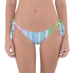 Light Means Net Pink Rainbow Waves Wave Chevron Green Reversible Bikini Bottom by Mariart