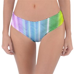 Light Means Net Pink Rainbow Waves Wave Chevron Green Reversible Classic Bikini Bottoms by Mariart