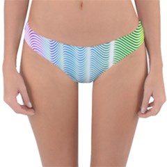 Light Means Net Pink Rainbow Waves Wave Chevron Green Reversible Hipster Bikini Bottoms by Mariart