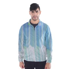 Light Means Net Pink Rainbow Waves Wave Chevron Green Wind Breaker (men)