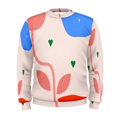 Lip Sexy Flower Tulip Heart Pink Red Blue Green Love Men s Sweatshirt