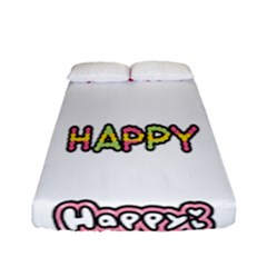 Lucky Happt Good Sign Star Fitted Sheet (full/ Double Size)