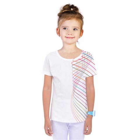 Line Wave Rainbow Kids  One Piece Tee by Mariart