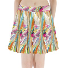Illustration Material Collection Line Rainbow Polkadot Polka Pleated Mini Skirt by Mariart