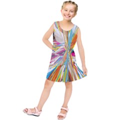 Illustration Material Collection Line Rainbow Polkadot Polka Kids  Tunic Dress by Mariart