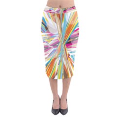 Illustration Material Collection Line Rainbow Polkadot Polka Velvet Midi Pencil Skirt by Mariart