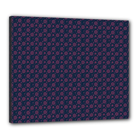 Purple Floral Seamless Pattern Flower Circle Star Canvas 24  X 20 