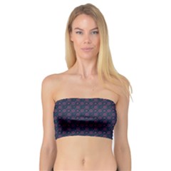 Purple Floral Seamless Pattern Flower Circle Star Bandeau Top by Mariart