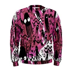 Octopus Colorful Cartoon Octopuses Pattern Black Pink Men s Sweatshirt