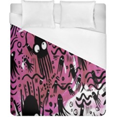 Octopus Colorful Cartoon Octopuses Pattern Black Pink Duvet Cover (california King Size) by Mariart