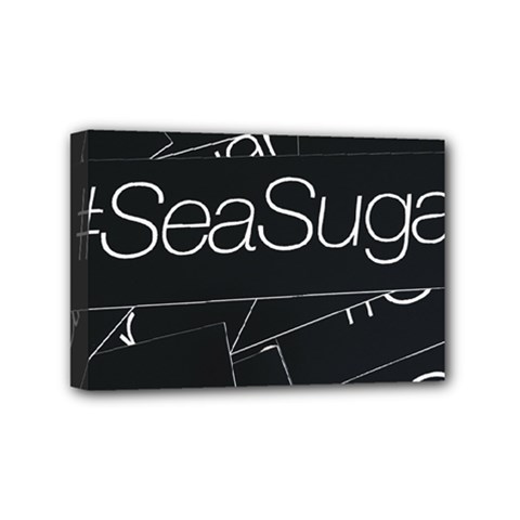 Sea Sugar Line Black Mini Canvas 6  X 4  by Mariart