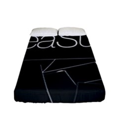 Sea Sugar Line Black Fitted Sheet (full/ Double Size) by Mariart