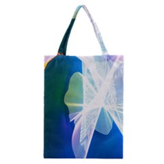 Net Sea Blue Sky Waves Wave Chevron Classic Tote Bag by Mariart