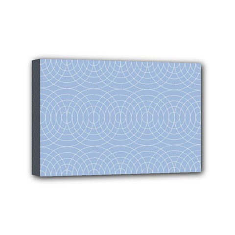 Seamless Lines Concentric Circles Trendy Color Heavenly Light Airy Blue Mini Canvas 6  X 4 