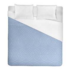 Seamless Lines Concentric Circles Trendy Color Heavenly Light Airy Blue Duvet Cover (full/ Double Size) by Mariart