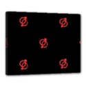 Seamless Pattern With Symbol Sex Men Women Black Background Glowing Red Black Sign Canvas 20  x 16  View1