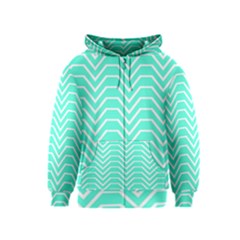 Seamless Pattern Of Curved Lines Create The Effect Of Depth The Optical Illusion Of White Wave Kids  Zipper Hoodie