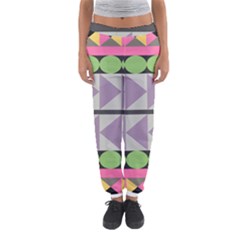 Shapes Patchwork Circle Triangle Women s Jogger Sweatpants