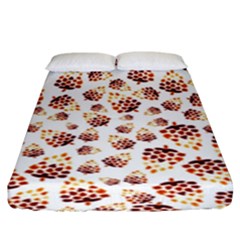 Pine Cones Pattern Fitted Sheet (king Size) by Mariart