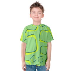 Shapes Green Lime Abstract Wallpaper Kids  Cotton Tee