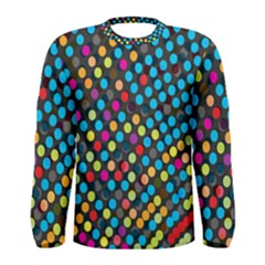 Polkadot Rainbow Colorful Polka Circle Line Light Men s Long Sleeve Tee by Mariart