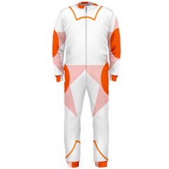 Test Flower Star Circle Orange Onepiece Jumpsuit (men) 