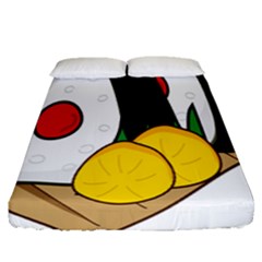 Sushi Food Japans Fitted Sheet (queen Size) by Mariart