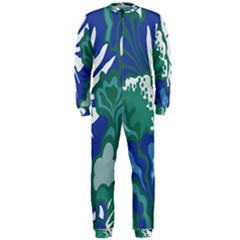 Tropics Leaf Bluegreen Onepiece Jumpsuit (men)  by Mariart